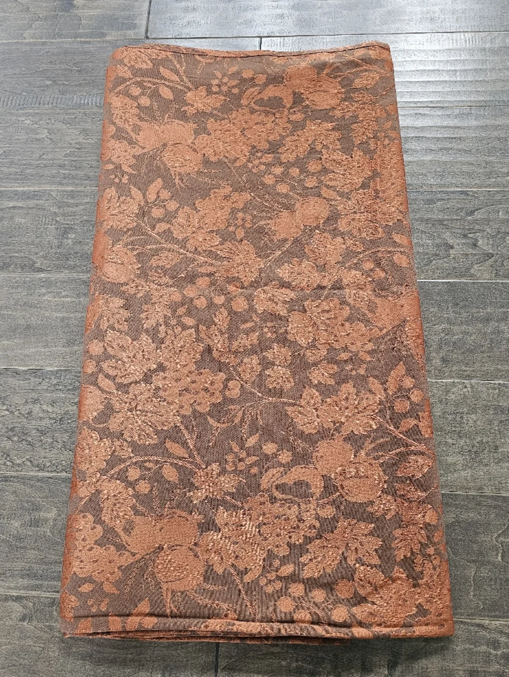 Vintage Lauren Ralph Lauren Campbell Jacquard Rust Copper Rectangular Tablecloth
